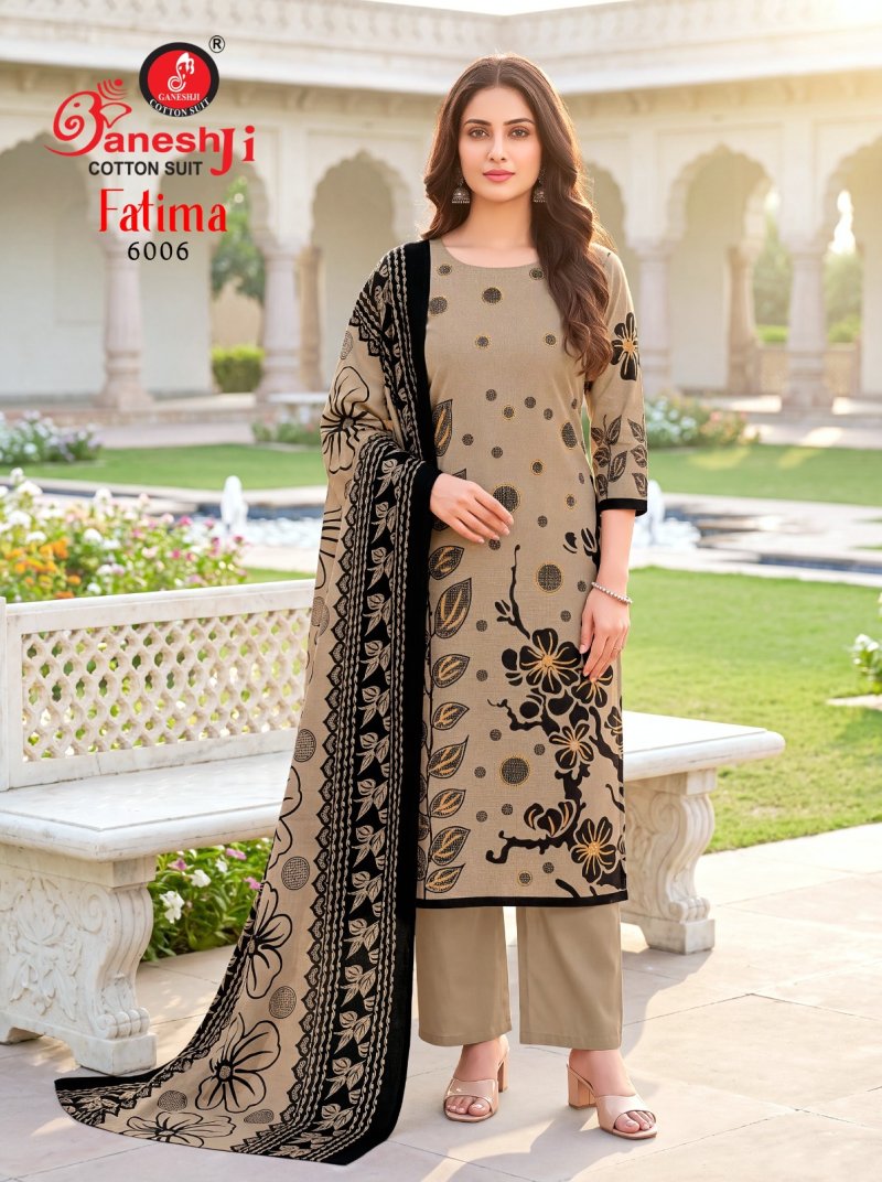 Fatima Vol 6 By Ganeshji Cotton Printed Pakistani Dress Material